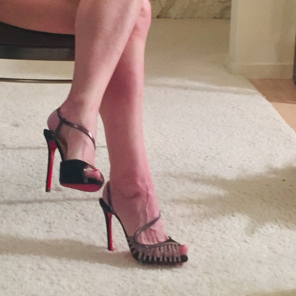 LOUBOUTIN SCOUBRIDOU 120 SATIN/SPECC/GLITTER MINI - Picture 2 of 8